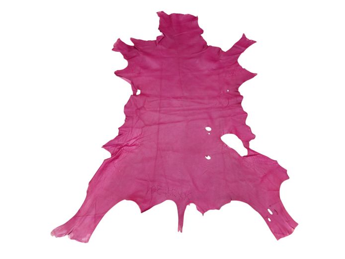 Rich Crimson-Dyed Genuine Leather Hide