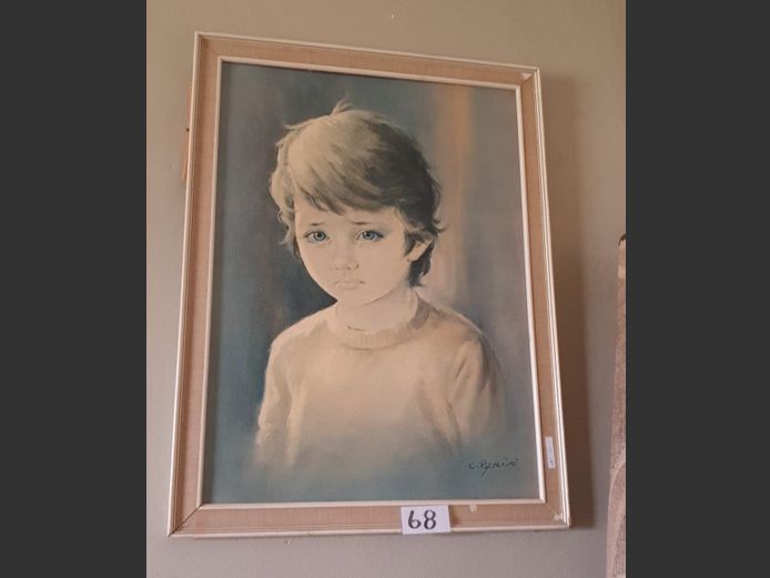 FRAMED PRINTS "CRYING BOY"