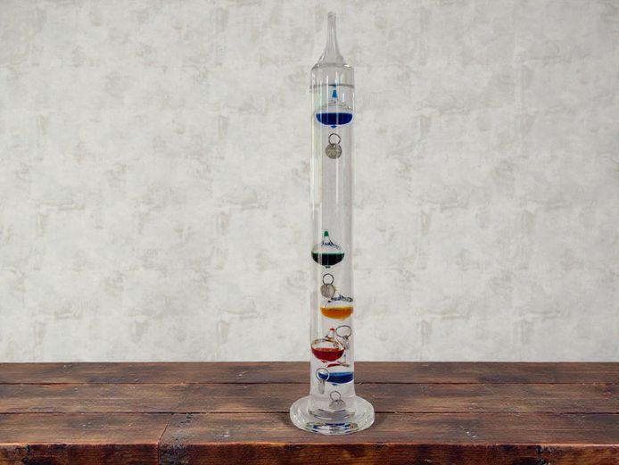 Galileo Glass Cylinder Thermometer