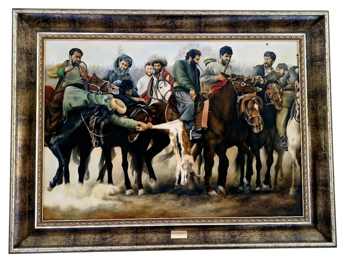 Hettie Pullinger Oil Painting "Boezkasji" Framed with Plaque