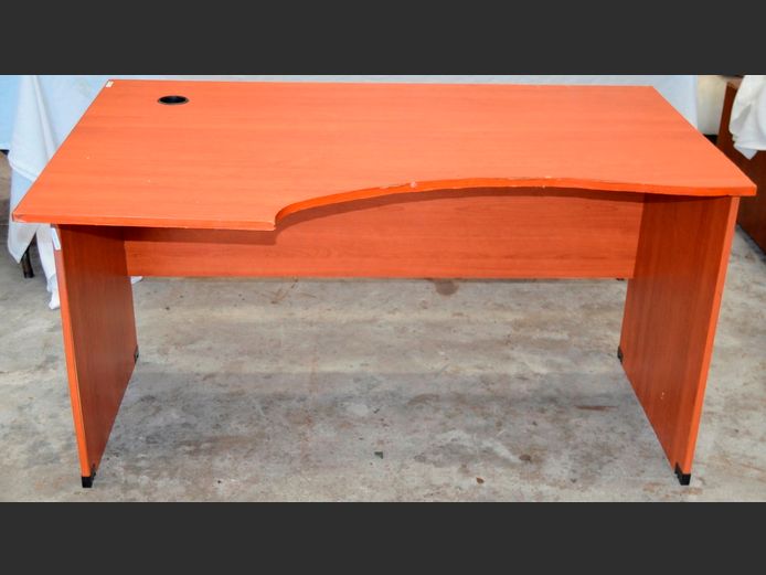 CHERRY FOIL DESK, 135 x 90 x 72cm [Needs TLC]