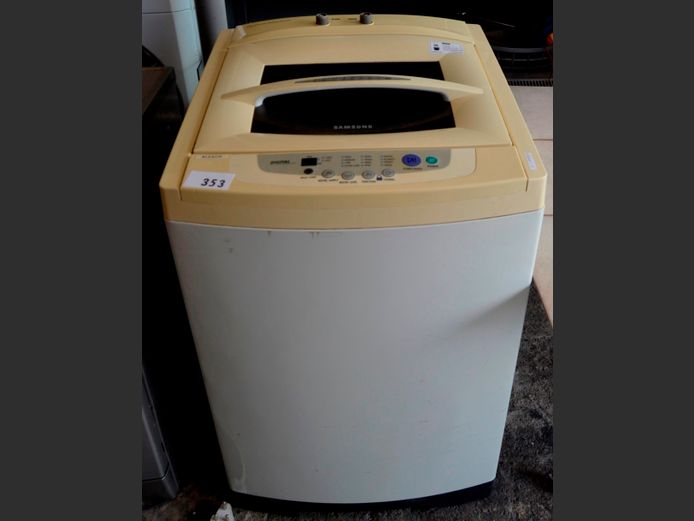 SAMSUNG POWERDRUM 10kg TOP LOADING WASHING MACHINE [Switches on, Untested further, pump broken]