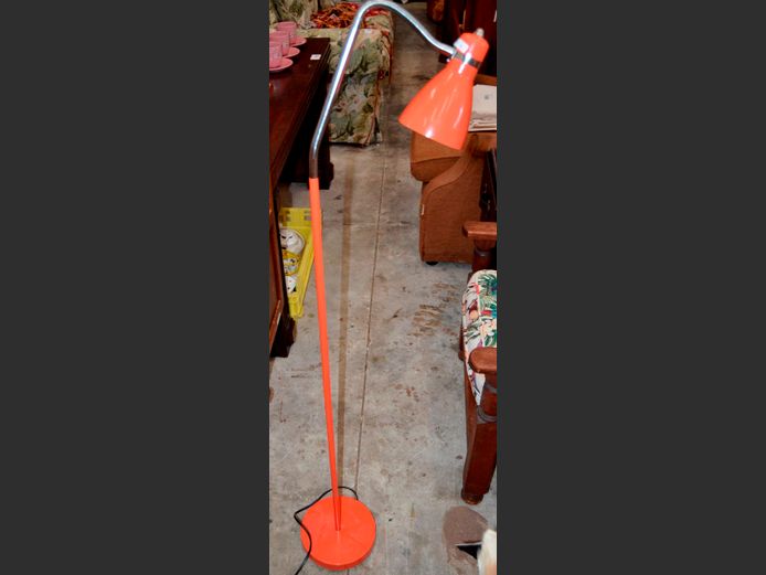 RETRO ORANGE FLOOR LAMP, 142cm High