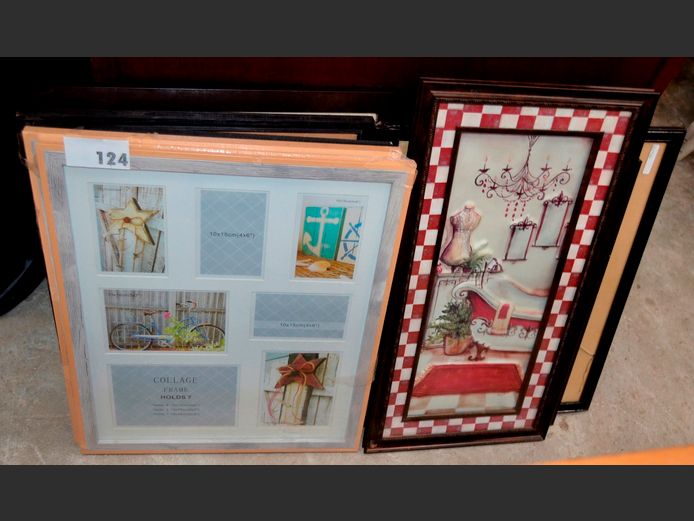 ASSORTED PHOTO FRAMES & PICTURE FRAMES