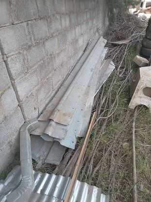 Corrugated roofing scrap