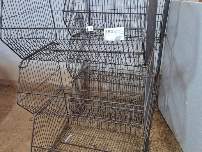 6 X STEEL MESH BASKETS