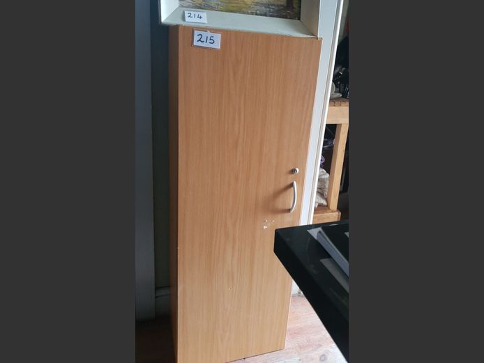 OAK FOIL SINGLE DOOR CUPBOARD