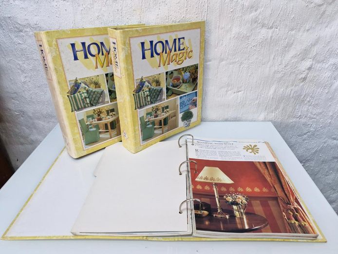 Vintage "Home Magic" 3-Volume Ring-Binder Home Decor & Craft Guide Set
