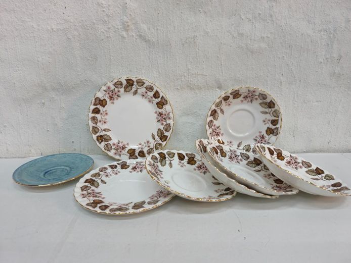 Royal Albert "Linden Lea" & "Gossamer" Bone China Saucers/Plates
