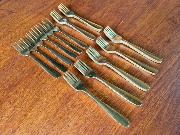 48-Piece Gold Plated Forks