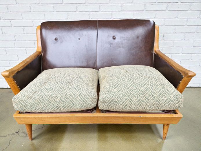 Mid-Century Modern South African Made Lubis "Siteezee" Two-Seater Settee