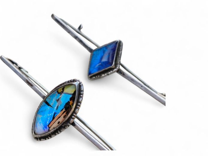 Sterling Silver Victorian Butterfly Wing Brooches