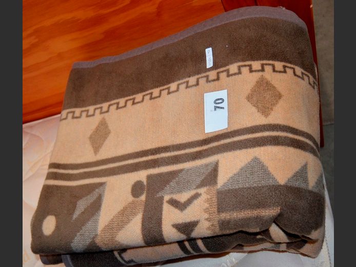 LOT: 2 x BROWN FLUFFY BLANKETS