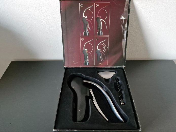 Luxus Zinc Alloy Lever Wine Corkscrew Opener Set Boxed