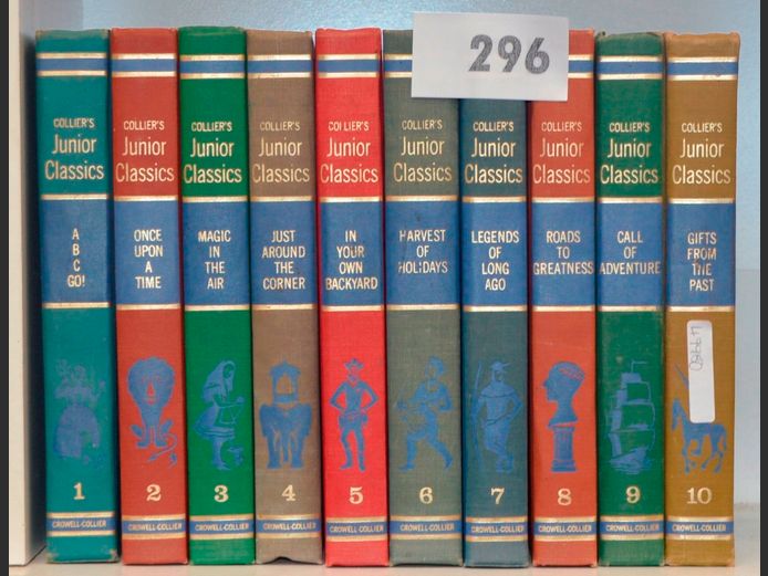 SET OF 10 VINTAGE COLLIER'S JUNIOR CLASSIC BOOKS
