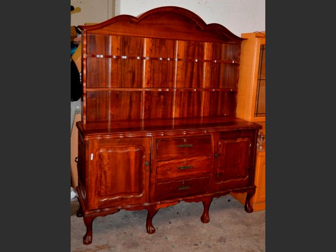 AMFRA IMBUIA BALL & CLAW 2-DOOR, 3-DRAWER WELSH DRESSER, 164 x 52 x 194cm