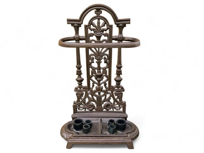 Vintage Ornate Cast Iron Umbrella Stand