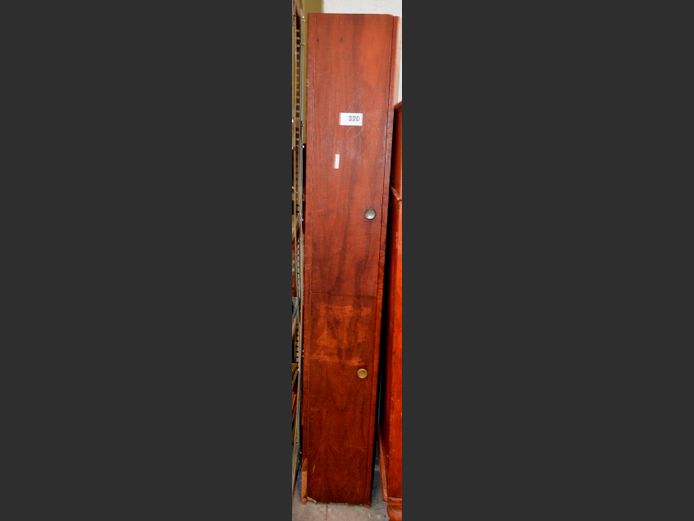 IMBUIA FINISH 2-DOOR TALL CABINET, 28 x 23 x 185cm [Needs attention]