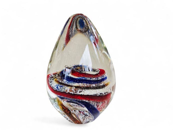 Art Glass Egg Shaped Paperweight