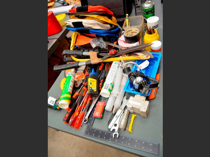 RYOBI CORDLESS SCREWDRIVER, DRILL BITS, SPANNERS, SCREWDRIVERS, etc [Untested]