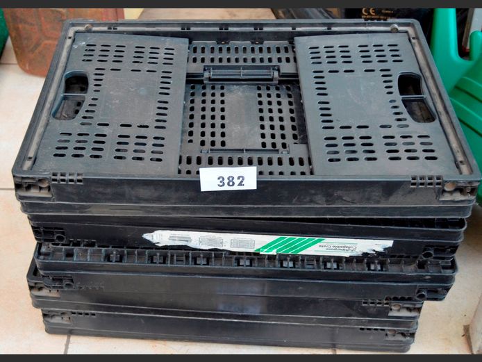 LOT OF 5: MULTI-PURPOSE COLLAPSIBLE CRATES