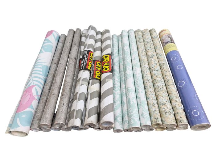 Lot of 26 Self-Adhesive Vinyl Contact Paper Rolls