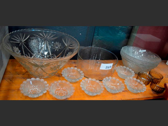 GLASS BOWL, PUNCH BOWL, DESSERT BOWLS, etc