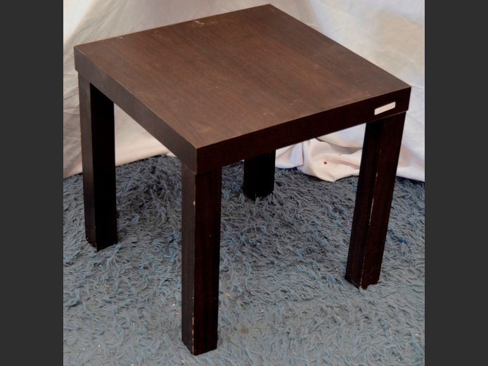 MAHOGANY FOIL SIDE TABLE, 45 x 45 x 45cm