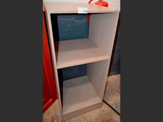 GREY PAINTED 2-TIER STAND, 55 x 55 x 130cm