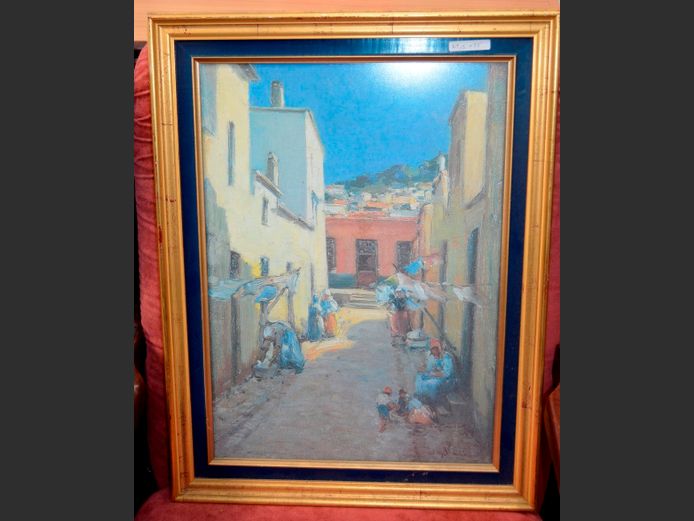 GILT FRAMED PRINT "DISTRICT SIX", 49.5 x 35cm