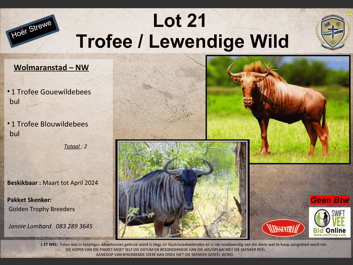 Trofee / Lewendige Wild