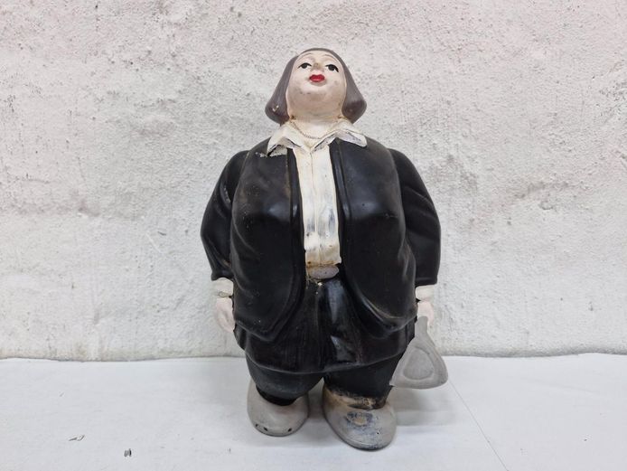 Contemporary Botero-Style Stylized Lawyer Figure