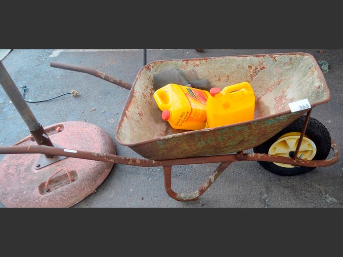 WHEELBARROW, POOL ACID, etc [19,21] [Rusted]