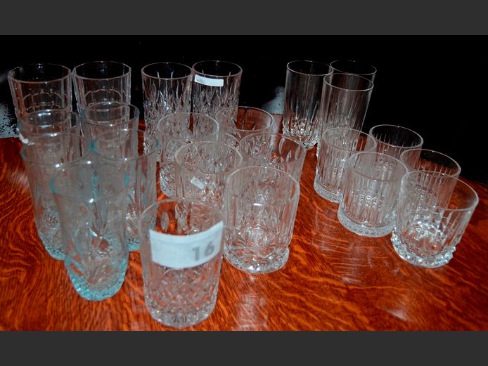 LEAD CRYSTAL HIBALL GLASSES, WHISKY TUMBLERS, etc