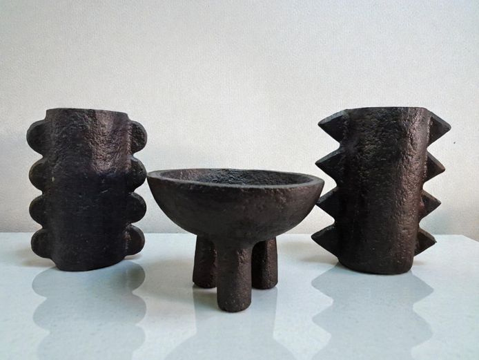 Mude Paper Pulp Sculptural Trio | Handcrafted South African Design