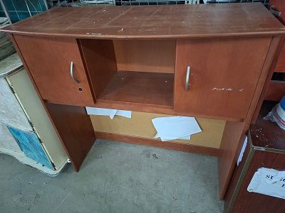 Two Door Bookshelf Cabinet