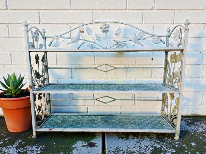 Vintage Metal Tiered Plant Rack