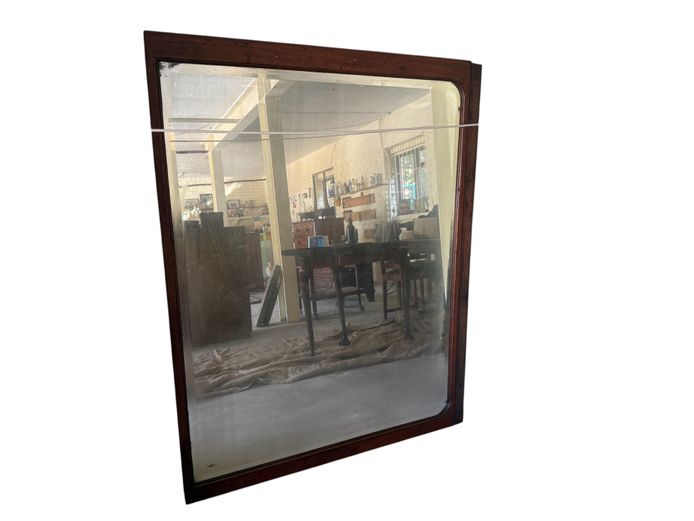 Large Vintage Wooden Framed Wall Mirror