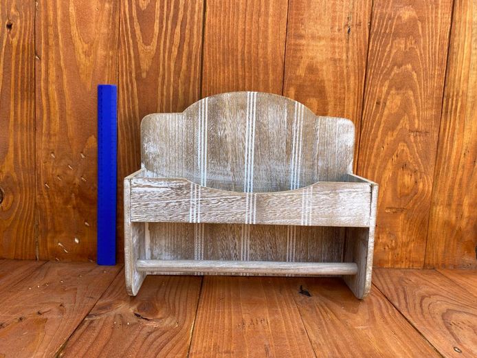 Farmhouse Wooden Paper Towel Holder & Wall Shelf