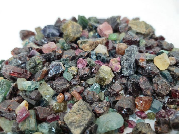 Lot of Mixed Raw Uncut Natural Gemstones