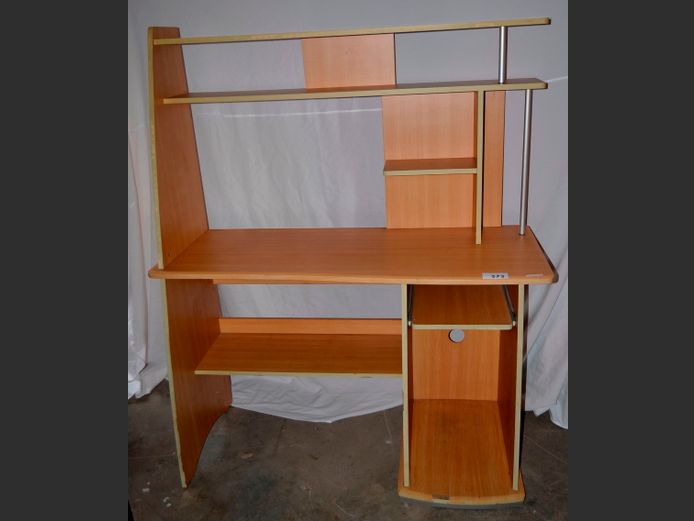 MAPLE FOIL COMPUTER WORK STATION, 121 x 54 x 146cm