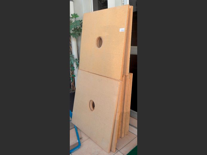 LOT: PRESSWOOD BOARDS, 86 x 86cm
