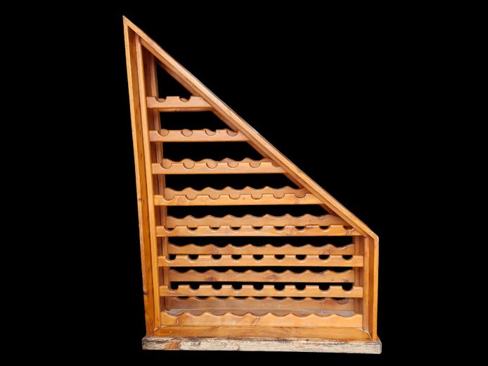 Custom Pine Triangular Wine Rack