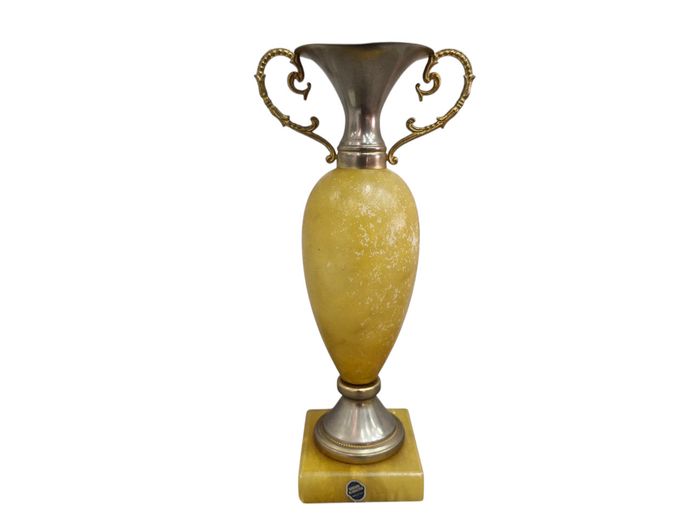 Vintage Mid-Century Italian Alabaster Urn Vase