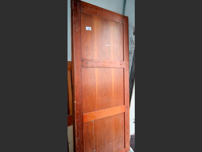 SET OF 4 MAHOGANY CUPBOARD DOORS, 203 x 85cm