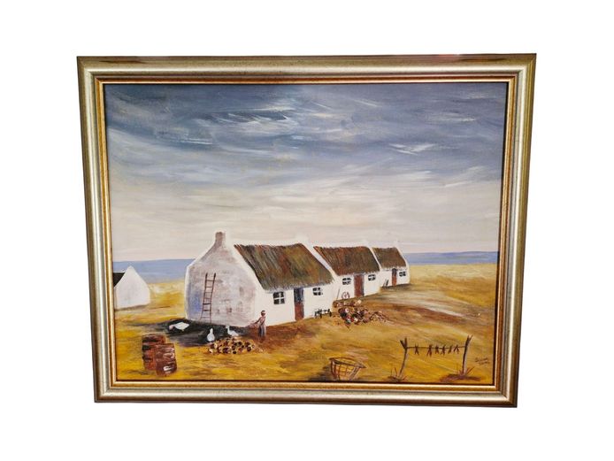 Kassiesbaai Fishermen's Village Original Oil Painting
