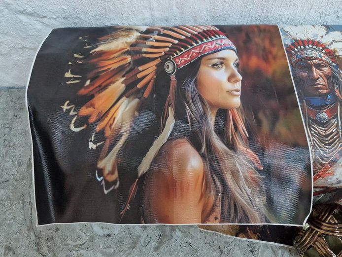 Native American Portrait Canvas Wall Art Set