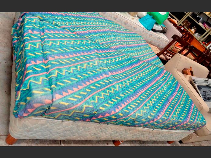 SINGLE BED BASE WITH FOAM MATTRESS