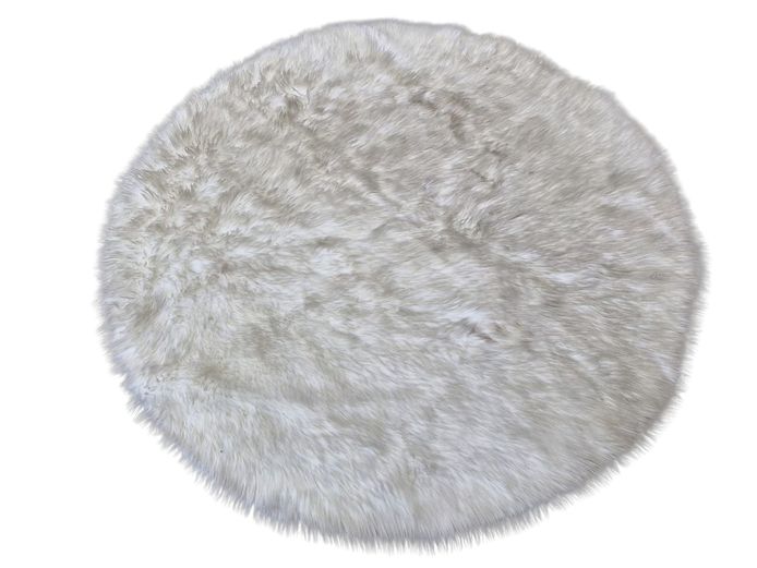 Round Faux Sheepskin Fur