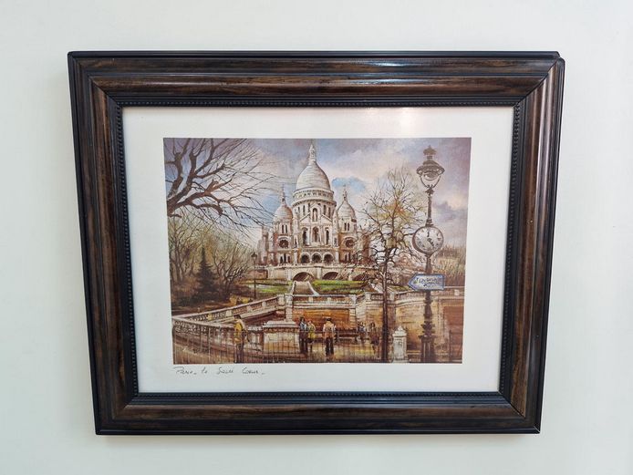 "Paris - Le Sacré Cœur" Framed Art Lithograph by Brunet